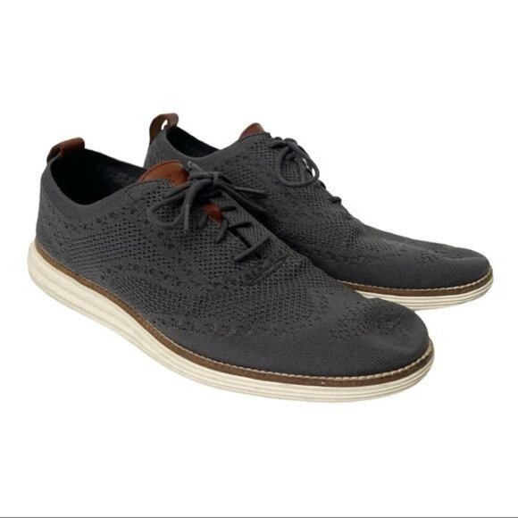 Cole Haan ØriginalGrand Wingtip Oxford Knit Lace Up Sneaker Shoes - Picture 1 of 11